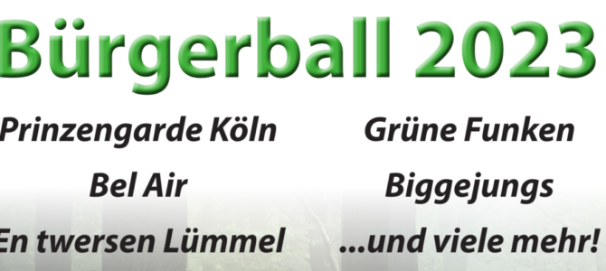 Kartenvorverkauf Bürgerball 2023